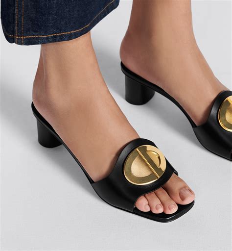 dior heeled slides.